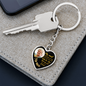 Golden Butterfly My Mind HNLVBC0025 Personalized Memorial Heart Keychain
