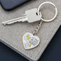 Yellow Butterfly Hold You In My Heart Memorial Heart Keychain HNLVBC0007