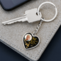 Golden Hummingbird God Has You HNLVBC0025 Personalized Memorial Heart Keychain