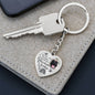 Pet Paw Meet You At The Rainbow Bridge Memorial Heart Keychain HNLVBC0022