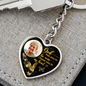 Golden Hummingbird God Has You HNLVBC0025 Personalized Memorial Heart Keychain