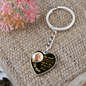 Golden Butterfly My Mind HNLVBC0025 Personalized Memorial Heart Keychain