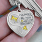Yellow Butterfly Hold You In My Heart Memorial Heart Keychain HNLVBC0007
