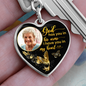 Golden Hummingbird God Has You HNLVBC0025 Personalized Memorial Heart Keychain