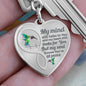 Hummingbird My Mind Memorial Heart Keychain HNLVBC0005