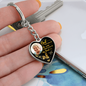 Golden Hummingbird God Has You HNLVBC0025 Personalized Memorial Heart Keychain