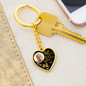 Golden Hummingbird God Has You HNLVBC0025 Personalized Memorial Heart Keychain