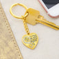 Yellow Butterfly Hold You In My Heart Memorial Heart Keychain HNLVBC0007