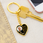 Golden Butterfly My Mind HNLVBC0025 Personalized Memorial Heart Keychain