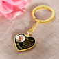 Golden Butterfly My Mind HNLVBC0025 Personalized Memorial Heart Keychain
