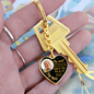 Golden Butterfly My Mind HNLVBC0025 Personalized Memorial Heart Keychain