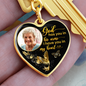 Golden Hummingbird God Has You HNLVBC0025 Personalized Memorial Heart Keychain