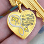Yellow Butterfly Hold You In My Heart Memorial Heart Keychain HNLVBC0007