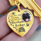 Pet Paw Meet You At The Rainbow Bridge Memorial Heart Keychain HNLVBC0022