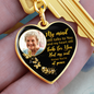 Golden Butterfly My Mind HNLVBC0025 Personalized Memorial Heart Keychain