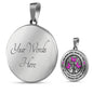 My Mind Still Talks To You Purple Butterflies Black Tree Of Life Luxury Necklace with Back Engraving