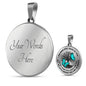 My Mind Still Talks To You Turquoise Butterflies Tree Of Life 020520VTC20 Luxury Necklace with Back Engraving