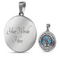 My Mind Still Talks To You Blue Butterflies Black Tree Of Life Luxury Necklace with Back Engraving