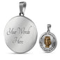 My Mind Still Talks To You Owl Night Bird Luxury Necklace with Back Engraving