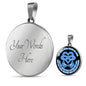 KT0056 My Mind Still Talks To You Blue Butterflies Heart Love Infinity 2 Luxury Necklace with Back Engraving