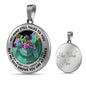 AG2408076 My Mind Still Talks To You Hummingbirds Flower Luxury Necklace with Back Engraving