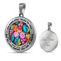 AG2808017 My Mind Still Talks To You Blue Butterflies Flower Luxury Necklace with Back Engraving