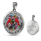 AG2608047 My Mind Still Talks To You Red Cardinals Flower Luxury Necklace with Back Engraving