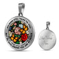AG2608035 My Mind Still Talks To You Orange Monarch Butterflies Flower Luxury Necklace with Back Engraving