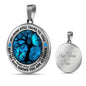 AG1308005 My Mind Still Talks To You Blue Butterflies Tree Of Life Luxury Necklace with Back Engraving