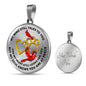 JL1807007 My Mind Still Talks To You Red Cardinals Golden Heart Paws Luxury Necklace with Back Engraving