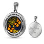 TQ0302 I Will Hold You In My Heart Orange Monarch Butterfly Tree Of Life Luxury Necklace with Back Engraving