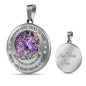 My Mind Still Talks To You Purple Butterflies Tree Of Life SP2209008 Luxury Necklace with Back Engraving