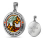 AG1308011 My Mind Still Talks To You Orange Monarch Butterflies Tree Of Life Luxury Necklace with Back Engraving