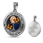 AG0608074 My Mind Still Talks To You Orange Monarch Butterflies Silver Moon Tree Of Life And Galaxy Luxury Necklace with Back Engraving