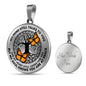 AG0608047 My Mind Still Talks To You Orange Monarch Butterflies Black Celtic Knot Tree Of Life Luxury Necklace with Back Engraving
