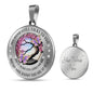 My Mind Still Talks To You Purple Butterflies Moon Tree Of Life SP2209001 Luxury Necklace with Back Engraving