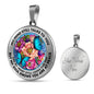 AG2408044 My Mind Still Talks To You Blue Butterflies Flower Luxury Necklace with Back Engraving