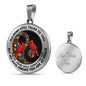 AG2408051 My Mind Still Talks To You Red Cardinals Yin Yang Flower Luxury Necklace with Back Engraving