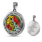 AG2908067 My Mind Still Talks To You Red Cardinals Flower Luxury Necklace with Back Engraving