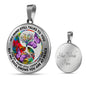 AG2108010 My Mind Still Talks To You Purple Butterflies Yin Yang Tree Of Life Luxury Necklace with Back Engraving