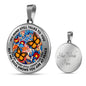 AG2408018 My Mind Still Talks To You Orange Monarch Butterflies Flower Luxury Necklace with Back Engraving