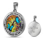AG2108032 My Mind Still Talks To You Blue Butterflies Tree Of Life Luxury Necklace with Back Engraving