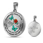 JL2107009 My Mind Still Talks To You Turquoise Butterflies Rose Infinity Silver Luxury Necklace with Back Engraving