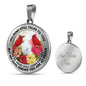 AG2208057 My Mind Still Talks To You Red Cardinals Flower Luxury Necklace with Back Engraving