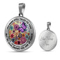 AG2208042 My Mind Still Talks To You Purple Butterflies Flower Luxury Necklace with Back Engraving