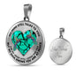 SP0109052 Mind Still Talks To You Hummingbirds Broken Heart Luxury Necklace with Back Engraving