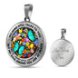 AG2808002 My Mind Still Talks To You Turquoise Butterflies Flower Luxury Necklace with Back Engraving