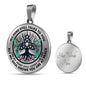 AG0608127 My Mind Still Talks To You Hummingbirds Black Celtic Knot Tree Of Life And Galaxy Luxury Necklace with Back Engraving
