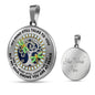 JL2407096 My Mind Still Talks To You Golden Dragonflies And Silver Tree Of Life With Galaxy Luxury Necklace with Back Engraving