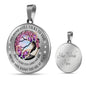 My Mind Still Talks To You Purple Butterflies Moon Tree Of Life SP2209002 Luxury Necklace with Back Engraving